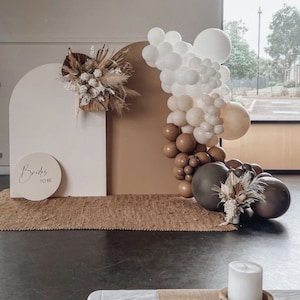 Boho Coffee Balloon Garland - Baby Shower Decoration, Woodland Theme, Bridal Shower, First Birthday, Baby Shower, Teddy Bear Theme