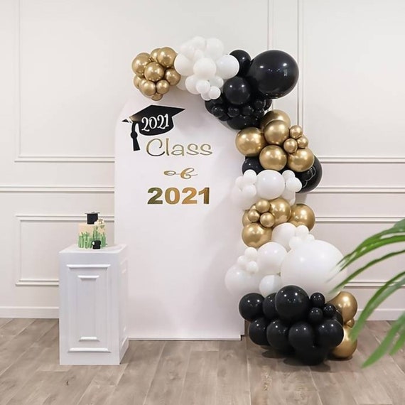 Black, Silver and Gold Balloon Garland Kit Adult Birthday Decorations,  Graduation Party, Retirement Party Decorations, New Years Party 