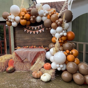 Little Pumpkin DIY Balloon Garland Kit | Balloon Arch, Baby Shower, First Birthday, Bridal, Fall Party Decorations, Thanksgiving Party