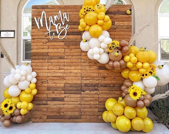 Sunflower Honey Bee Balloon Garland Kit Neutral Baby Shower