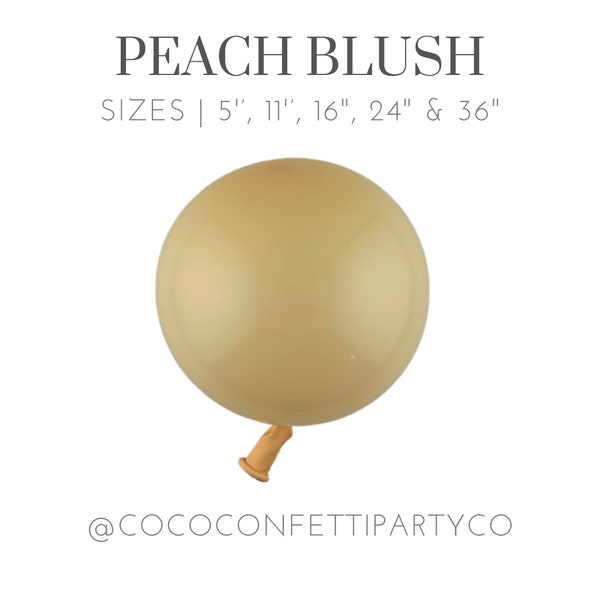 Peach Blush Premium Latex Balloons, MATTE, Individual Balloons for Party Decorations, Balloon Bouquets, Birthday Party, Baby Shower