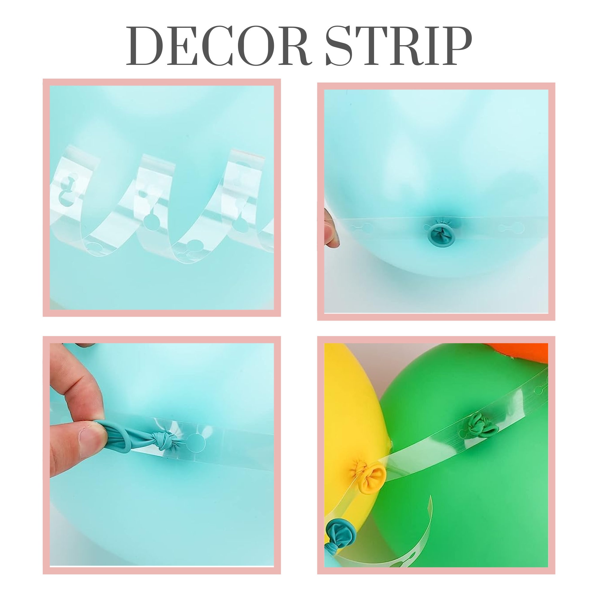 Basic Balloon Garland Accessories, Glue Dots, Décor Strip, Wall Hooks ...