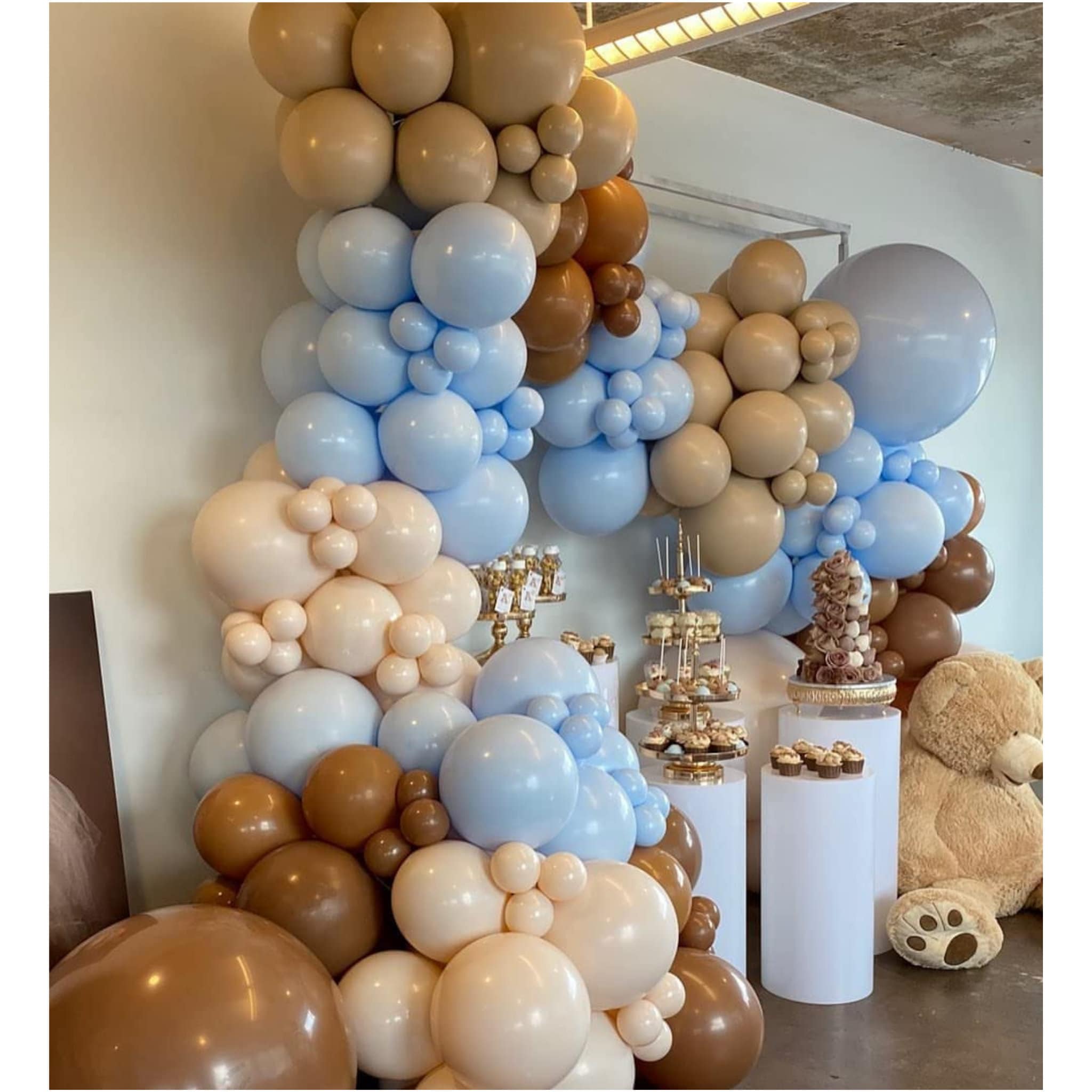Teddy Bear Baby Shower Balloon Garland Kit | We Can Bearly Wait ...