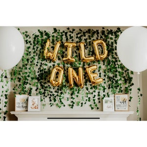 16&#39;&#39; Wild One Foil Balloon Banner - Wild One Party, Where the Wild Things Are, Kids Birthday Party, Wild One Birthday, 1st Birthday
