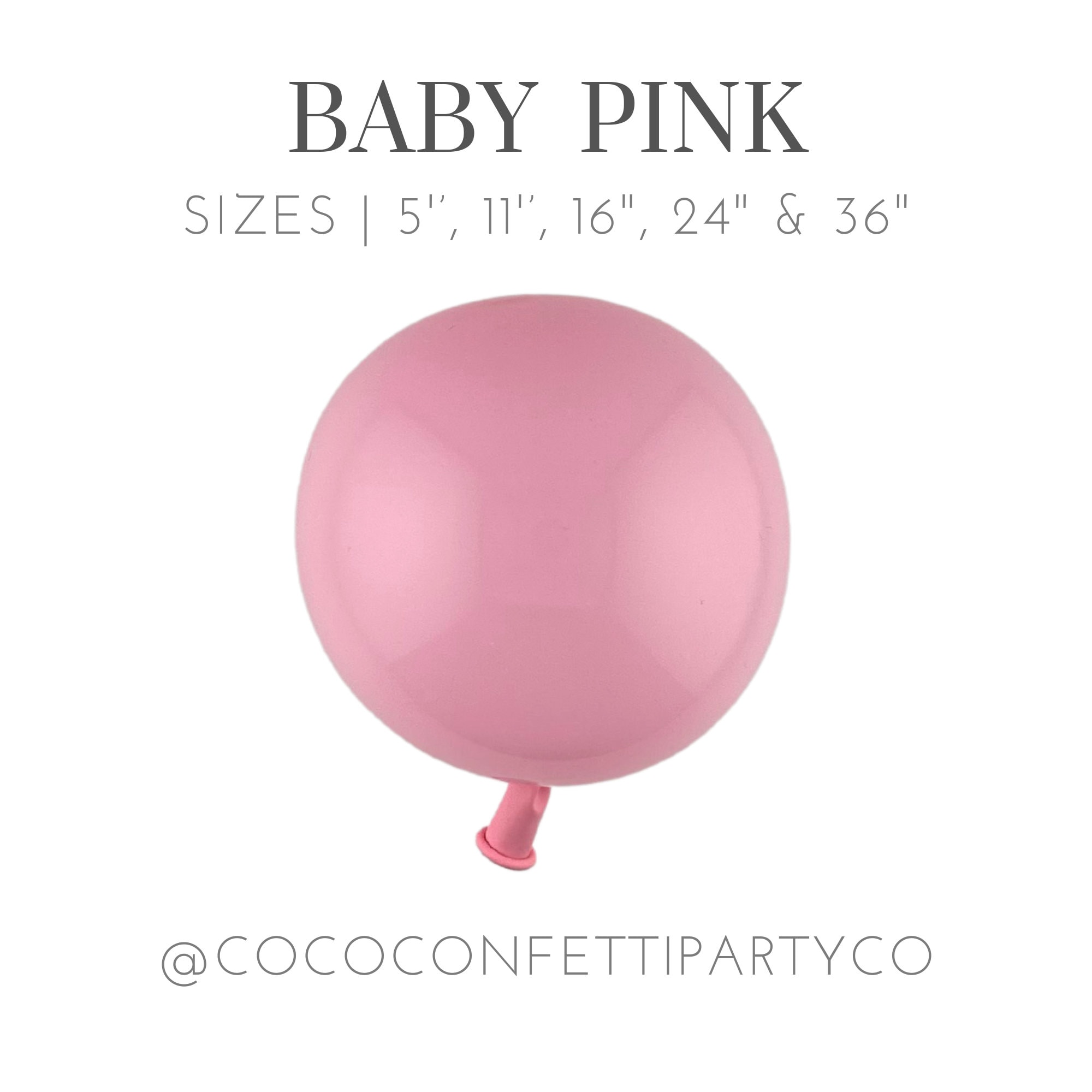 Baby Pink Premium Latex Balloons, MATTE, Individual Balloons for Party ...