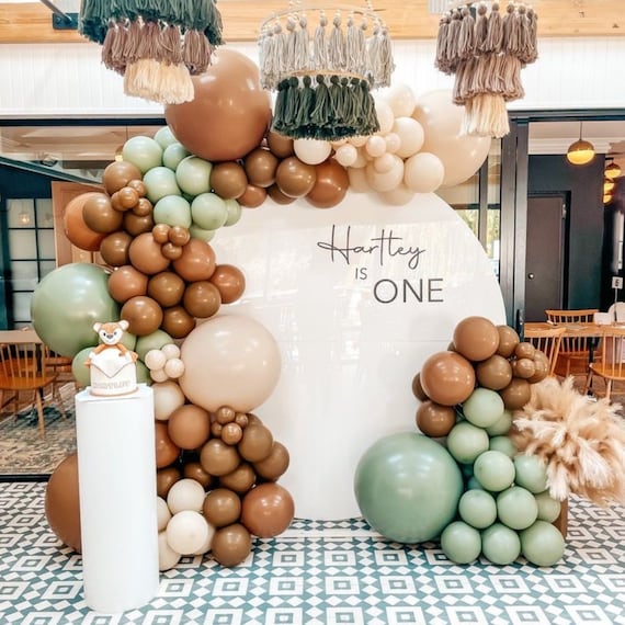 Neutral Baby Shower Decorations, Boho Baby Shower Balloons, Baby