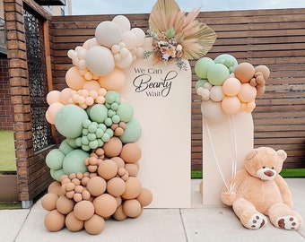 Boho Inspired Balloon Garland Kit | Neutral Eucalyptus Peach Blush Mocha, MATTE, Balloon Arch, Baby Shower Decorations, Bridal Shower