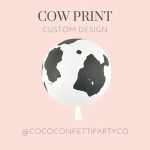 Cow Print Balloons - A La Carte Balloon Bundle - Holstein Print, Bachelorette Party Decorations, Farm Party, Western Birthday