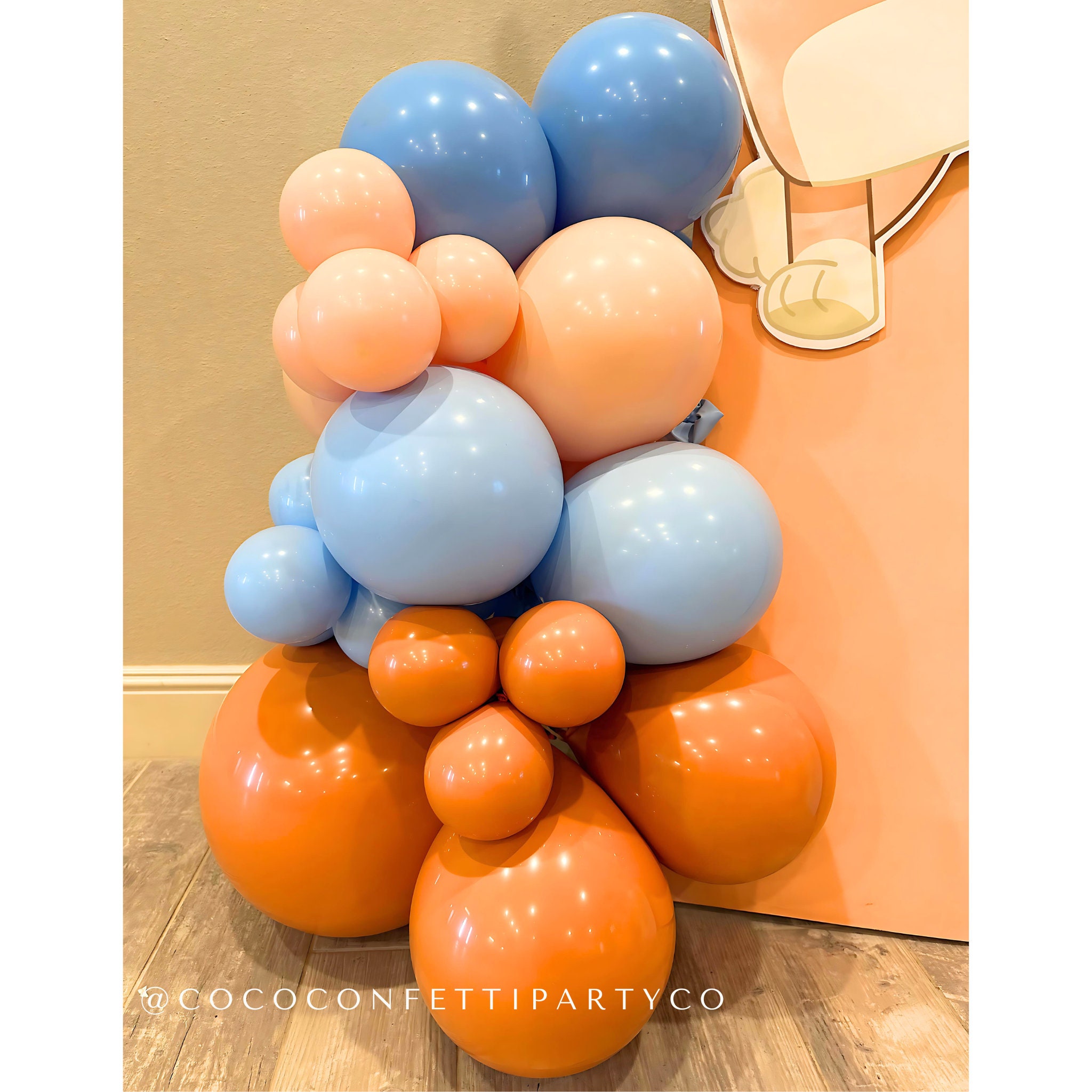 Orange and Blue DIY Balloon Garland