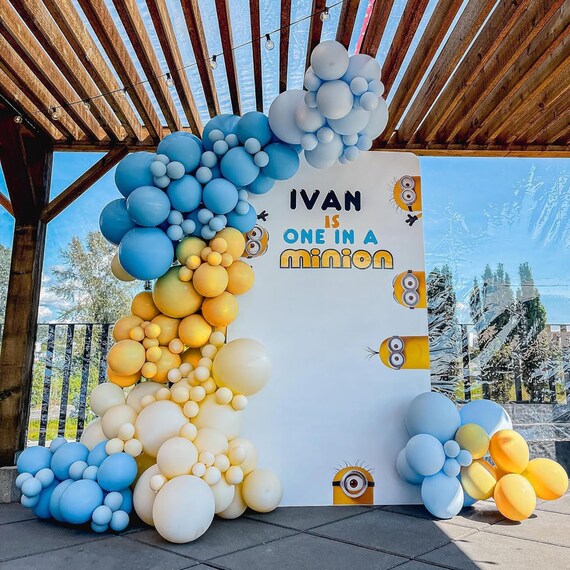Minion Inspired Balloon Garland Kit Blue and Yellow Kids Party Decorations Inspired by Despicable Me Birthday Party Decor Etsy Canada