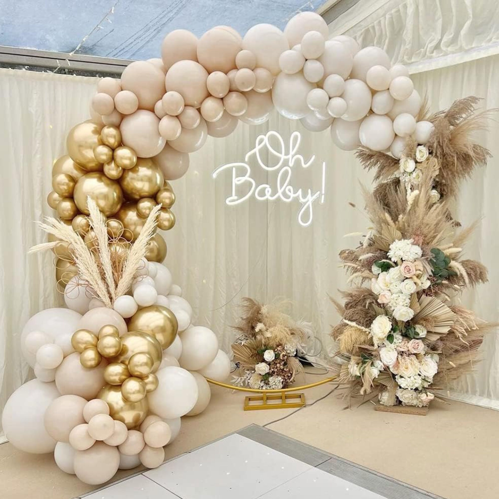 50th Birthday Party Decorations Bundle – Large Number Balloon And Backdrop Kit