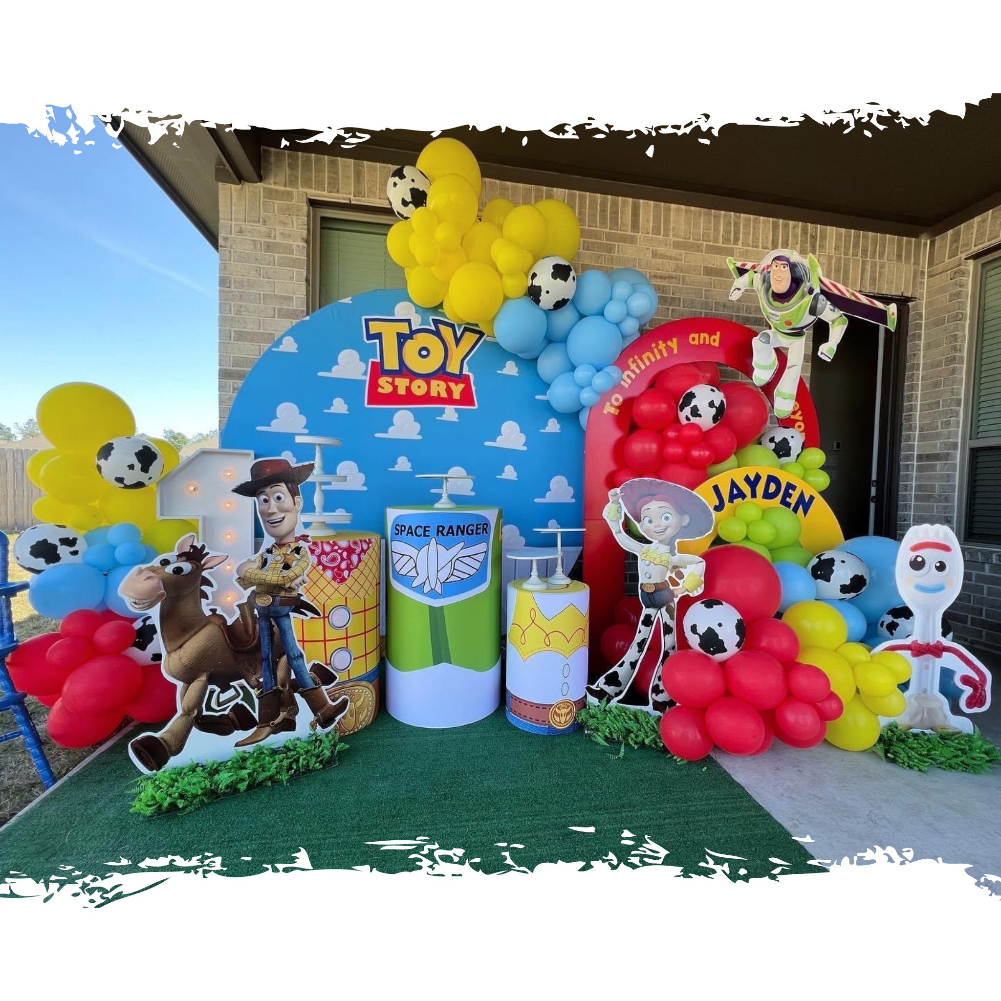 Toy Story 1st Birthday Party Supplies and Balloon Bouquet Decorations