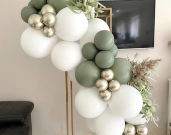 Petite Balloon Garland Kit | Willow Green Botanical, Treat Table Decor, Backdrop, Greenery Theme, Gender Reveal, Baby Shower, Balloon Arch