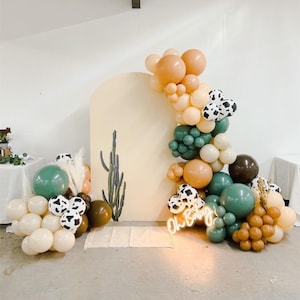 Sage Wild West Balloon Garland Kit | Balloon Arch, Western Party Decoration, My First Rodeo, Baby Shower, Birthday Party, Bachelorette Party