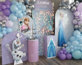 DIY Balloon Garland Kit - Frozen Inspired, Girls Birthday Party Decorations, Winter Themed Party, Blue Purple Silver, Princess Party