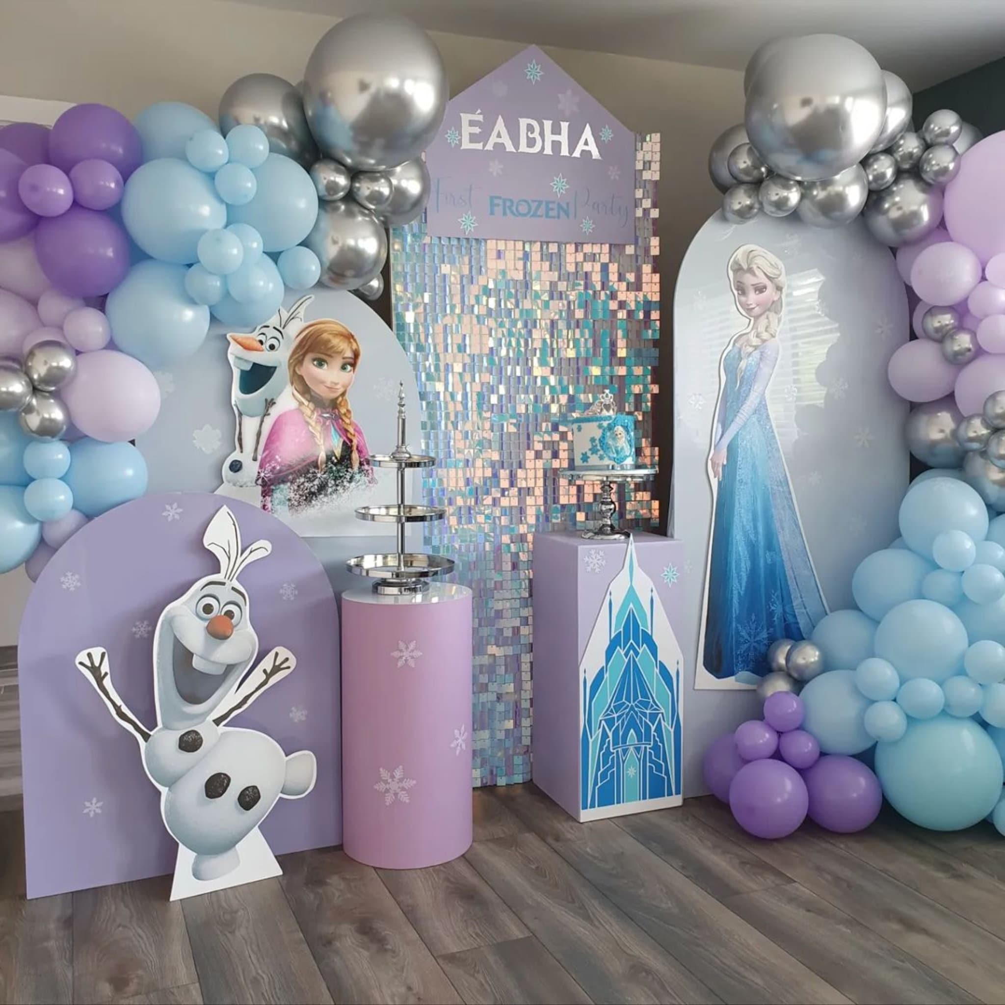 Arco De Globos Termatica Frozen + Un Numero Cumpleaños Deco