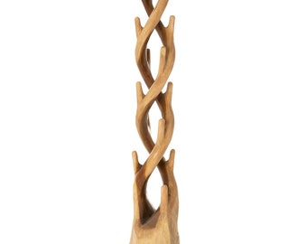 Coat rack Suar wood Indonesia double stand