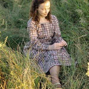 linen dress with author's print image 6