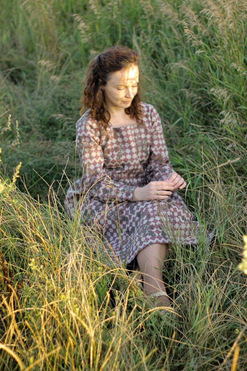 linen dress with author's print image 6