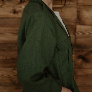 oversized linen jacket image 4