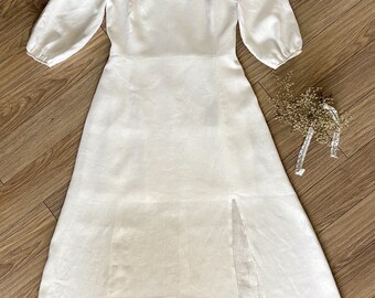 delicate linen dress