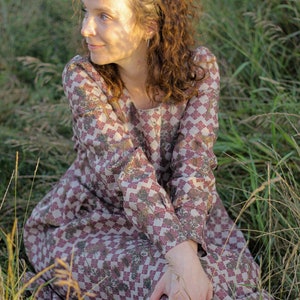 linen dress with author's print image 4