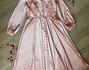 velvet dress with linen lining