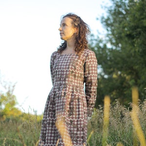 linen dress with author's print image 3