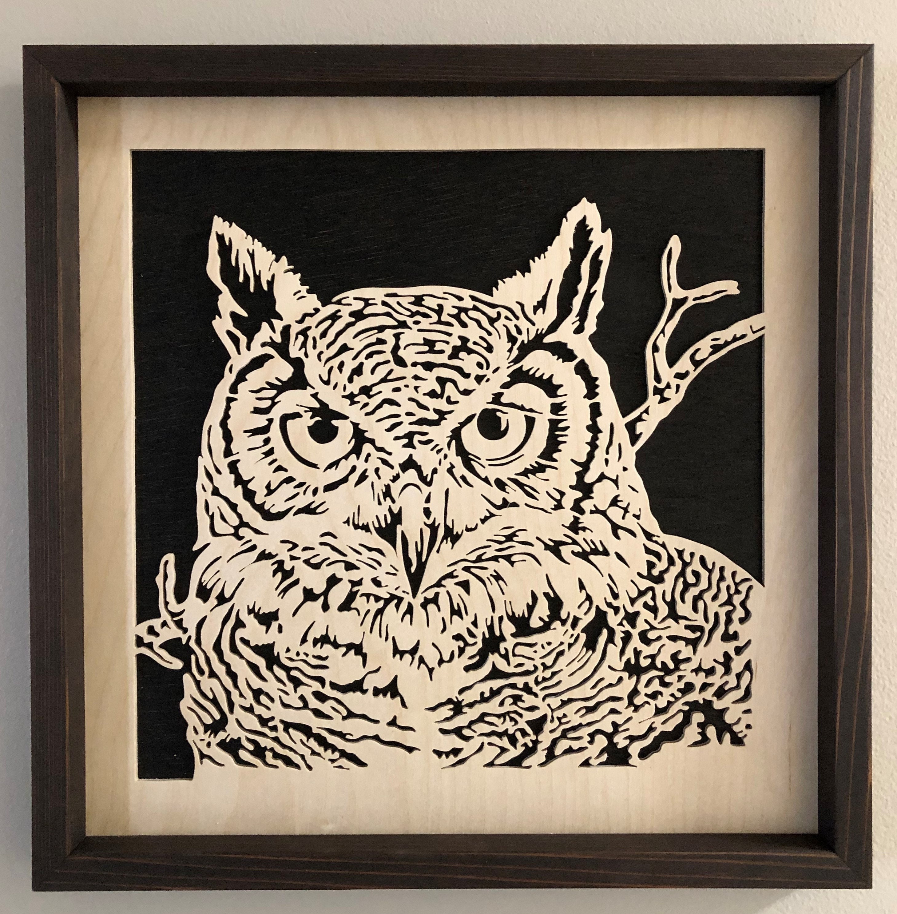Scroll Saw Owl Portrait Etsy