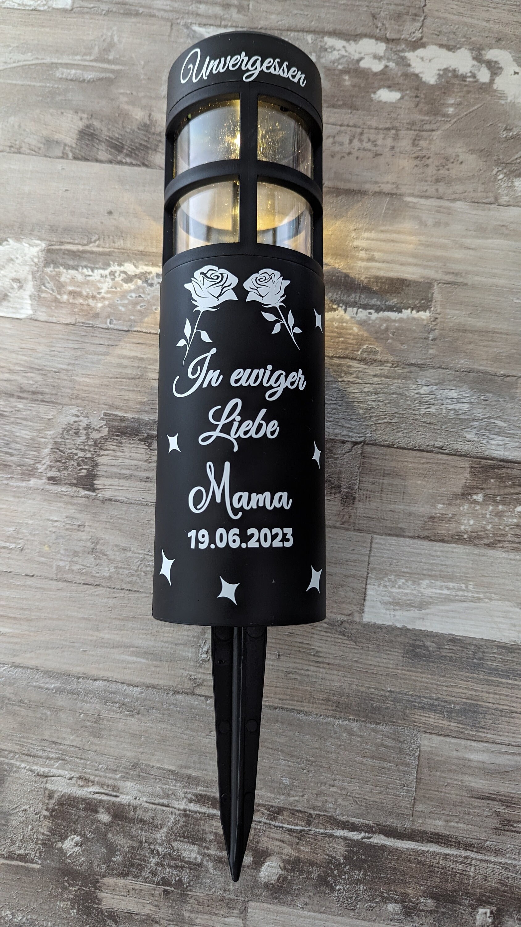 Personalisiertes Trauerlicht Mit Gravur - Gedenkkerze Für Verstorbene