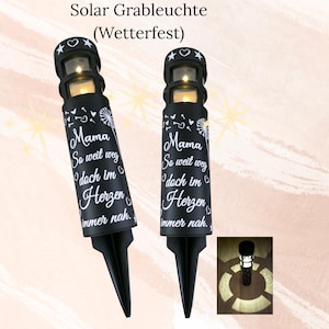 Grave light solar, dandelion, personalized, memorial light, mourning light, remembrance light, grave decoration, grave candle