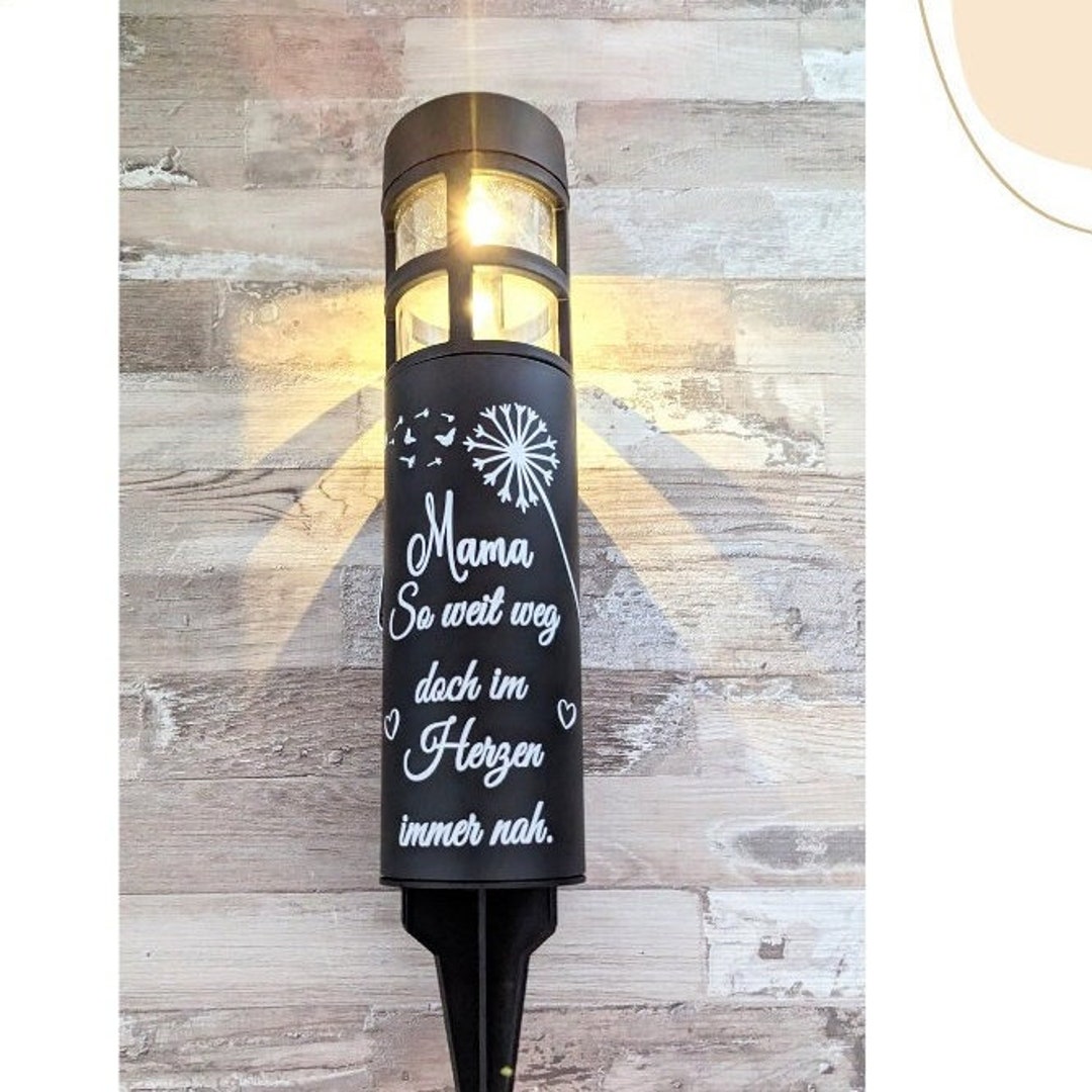 Grablicht Solar Pusteblume Personalisiert Gedenklicht Etsy.de