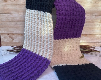 Striped Crochet Scarf