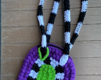 Beetlejuice Bag - Maggie Bag - crochet purse