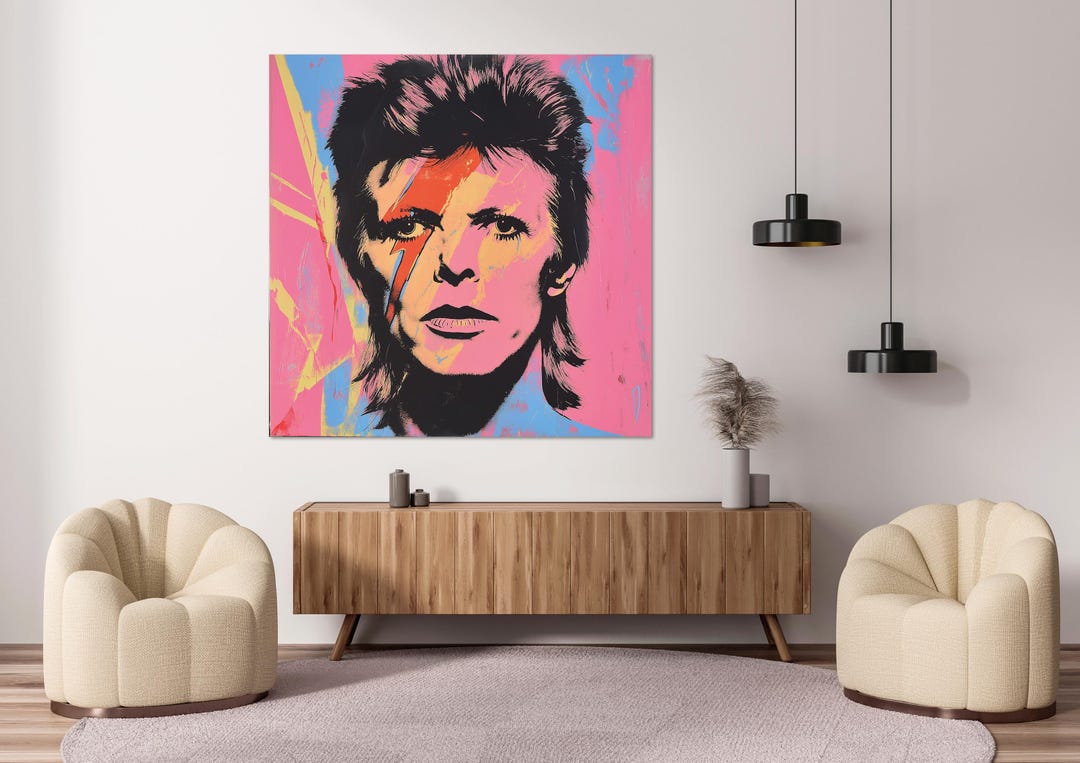 Affiche David Bowie Fumeur - Toile Tendue Ou Papier, Plusieurs Tailles, Déco Murale Art Déco