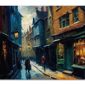 Winding magic alley from the film | high quality print on canvas