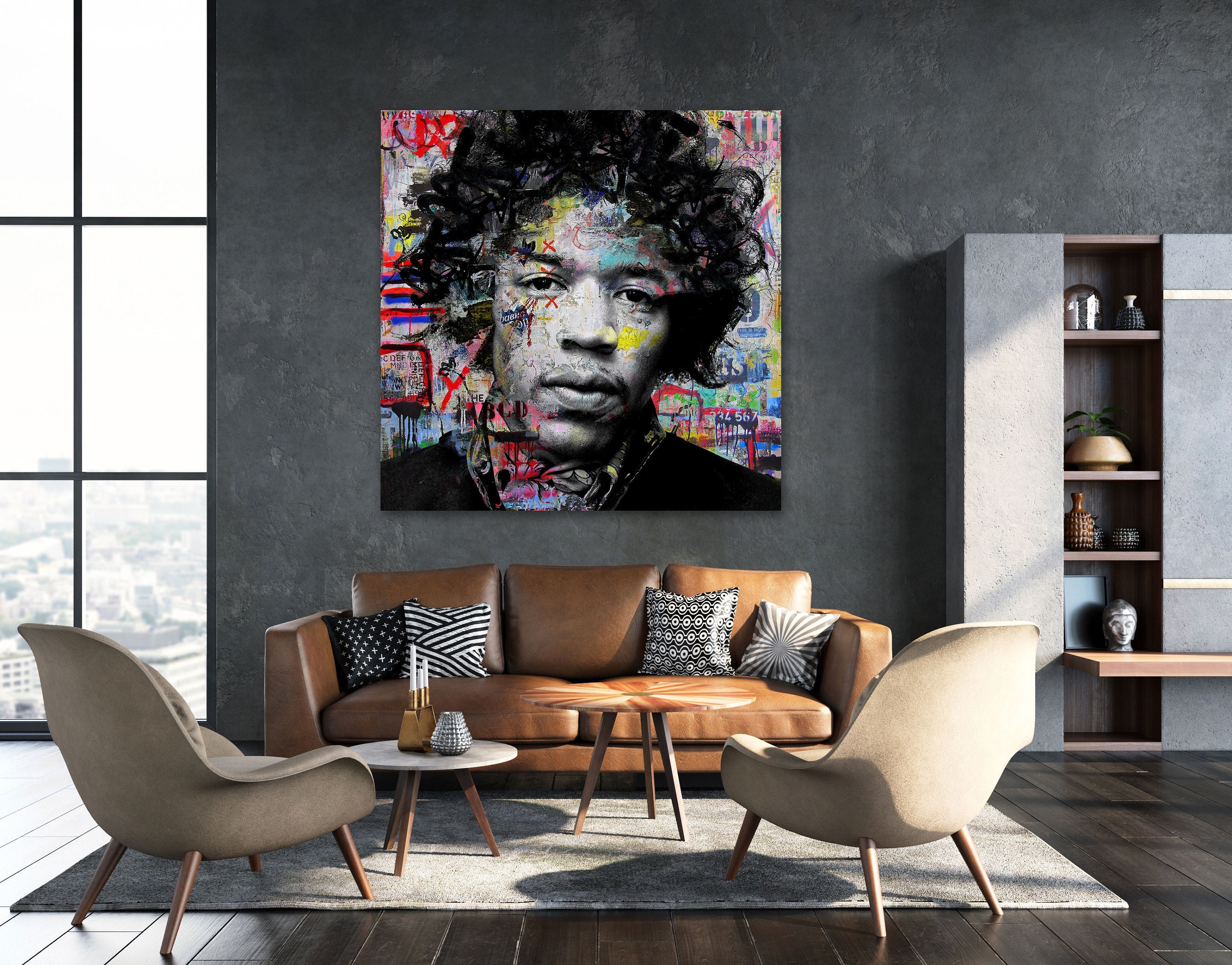 Jimi Hendrix art picture | high-quality print on canvas