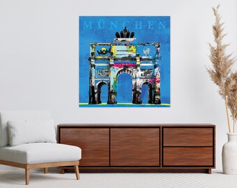 Gol de la victoria de Múnich | impresión de alta calidad sobre lienzo