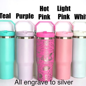 Rise of Red 30oz Flip Straw Water Bottle With Handle, Laser Engraved ...