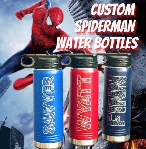 Spider Man 28 oz. Insulated Water Bottle Silver Buffalo