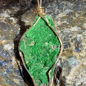 Stunning Uvarovite Pendant in 14K Gold Filled Setting
