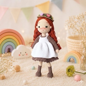 Anne Shirley Crochet Doll: Handmade Cotton Amigurumi Doll