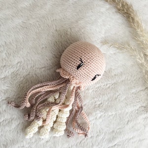 jellyfish Crochet octopus , crochet , crochet toy, Baby , Baby gift toys,octopus toy, tether toy, immediate delivery