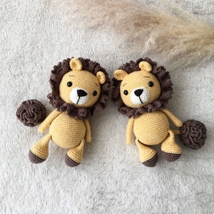 Gehäkelter Löwe Amigurumi : Handgemachtes Baby Spielzeug aus Baumwolle