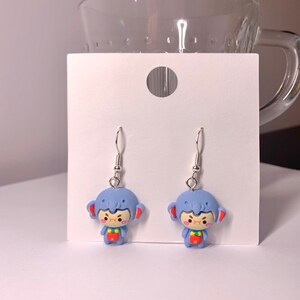 Mr. Unhappy Elephant*Cute Earrings/Cartoon Earring/ Elephant Character Earrings/Gifts for her/Christmas&#39;s gift/Animal Earrings/Adorable