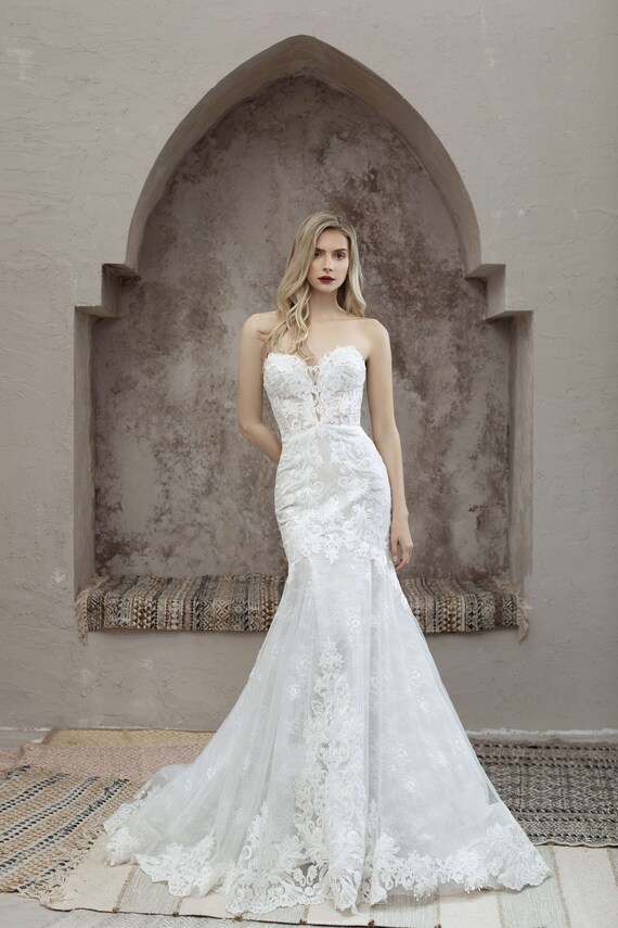 Etsy mermaid wedding dress sale