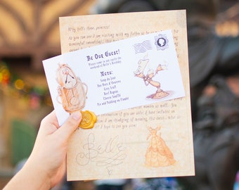 Belle Beauty and the Beast Personalized Letter – Disney Princesses & Characters (Birthday Message, Surprise Vacation Announcement, Holidays)