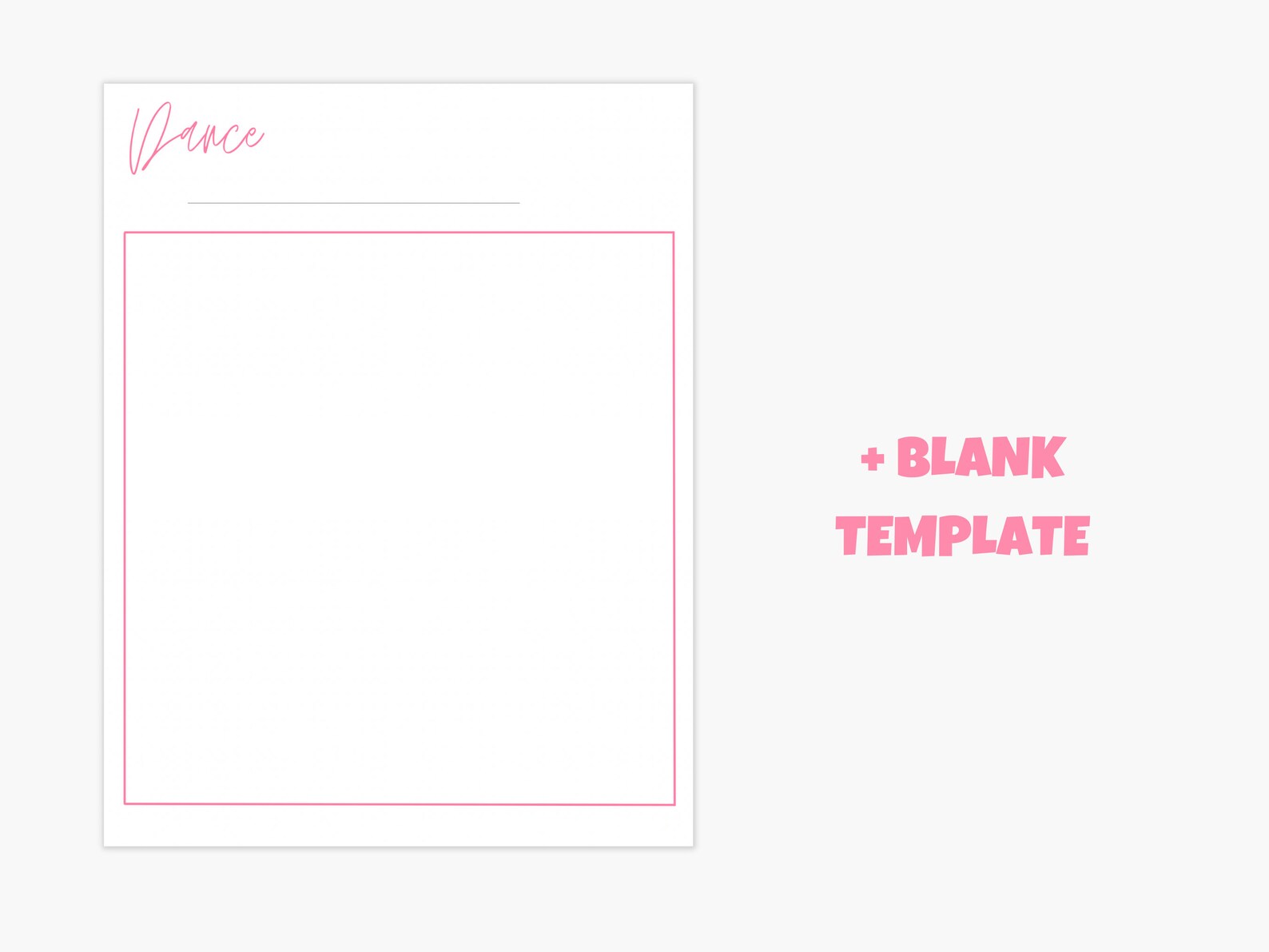 Dance Teacher Lesson Plan Bundle Printable Class Planner Attendance