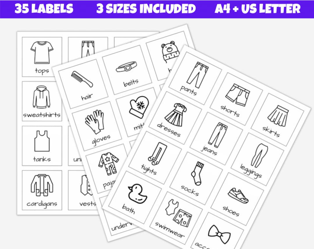 1 Feuille D'étiquettes Pour Vêtements De Garde-robe, Mini Autocollants Pour  Aider À Identifier Les Vêtements Dans Le Tiroir