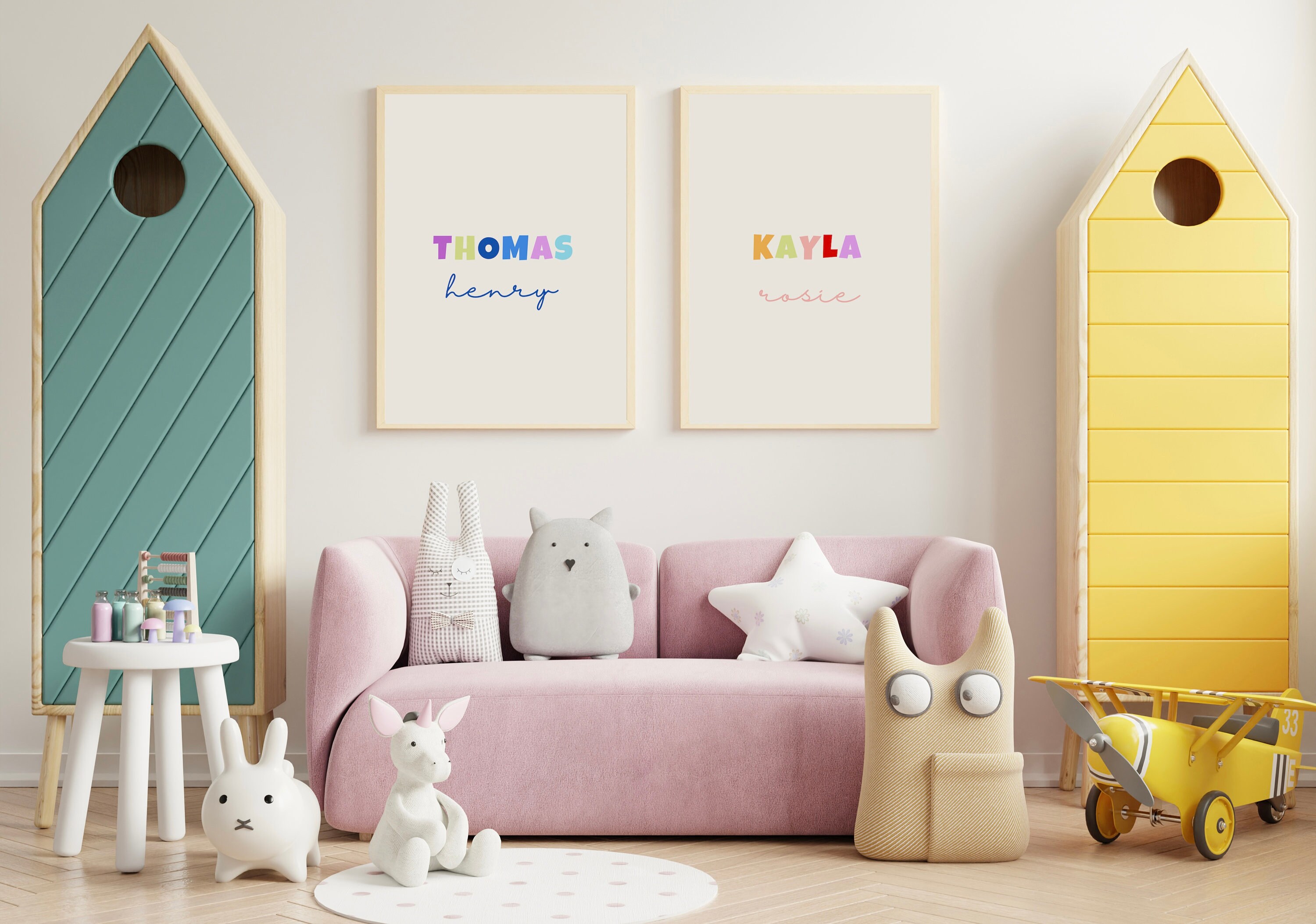 Custom Kids Name Print Nursery Wall Art Decor Personalized - Etsy